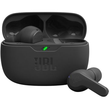 Casti audio in-ear JBL Wave Beam, True Wireless, Bluetooth, Deep Bass, Negru