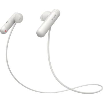Casti audio sport in ear Sony WI-SP500W, Google Assistant, Wireless, Bluetooth, NFC, Splashproof, Alb