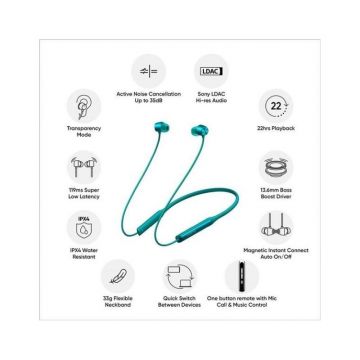 Casti Bluetooth Realme Buds Wireless Pro green