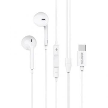 Casti In-Ear Borofone BM27 Amazing Sound, Cu microfon, USB Type-C (Alb)