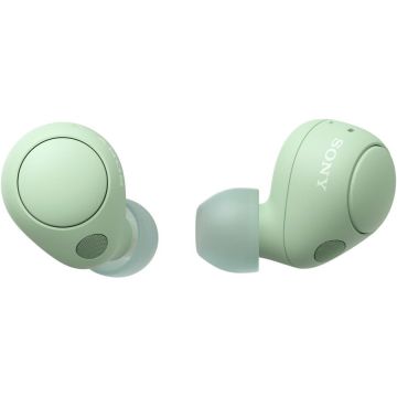 Casti In-Ear Sony WF-C700NG, True Wireless, Noise Cancelling, Bluetooth, Microfon, Conexiune multipunct, Fast Pair, IPX4, Autonomie baterie 20 ore, Verde