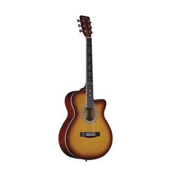 Chitara clasica din lemn IdeallStore®, True sound, 95 cm, portocaliu