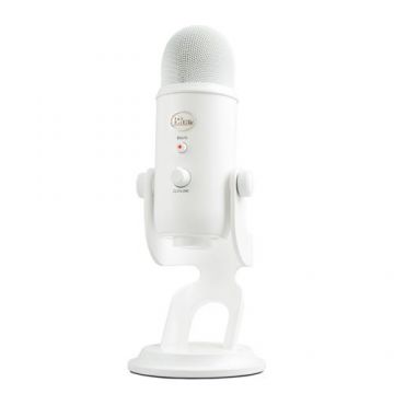 Microfon Profesional Blue Yeti, USB, Gaming, Podcast, Streaming, Recording, Multi-Pattern, Alb