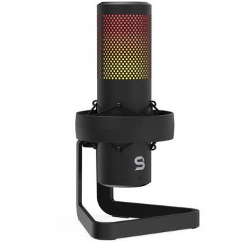 Microfon streaming SPC Gear AXIS, stand, RGB, USB-C (Negru)