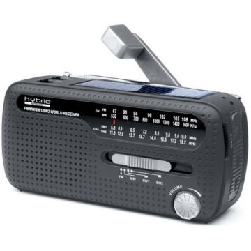 Radio portabil Hibrid Muse MH-07 DS / HYBRID, 4-Band, Incarcare Solara si Dinam (Negru)