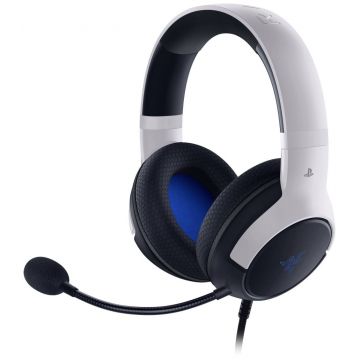 RAZER Kaira X - Căști supraear PlayStation Gaming cu fir (1075100) Căști stereo albe control volum