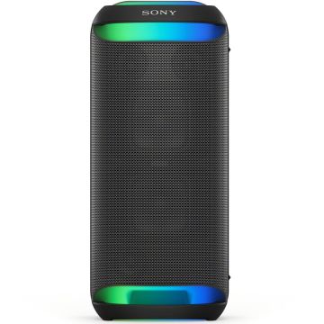 Sistem audio portabil Sony SRS-XV800, Wireless Party Speaker, Mega Bass, Sunet 360, Bluetooth 5.2, Sunet omnidirectional, Lumini multicolore, Karaoke, IPX4, Autonomie de 25 ore, Negru