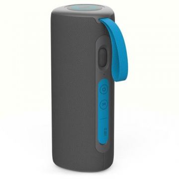 Boxa portabila Boompods Rhythm, Bluetooth, 24W, AUX, Waterproof IPX5, Lumini LED (Gri/Albastru)