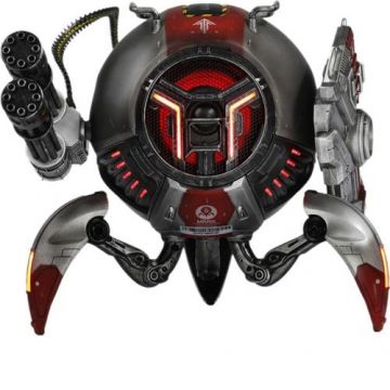 Boxa portabila GravaStar Mars Pro Shark 14 Special Edition, 20W, Bluetooth, LED RGB, Waterproof IP65, Touch Control, Aliaj de zinc (Rosu/Gri)