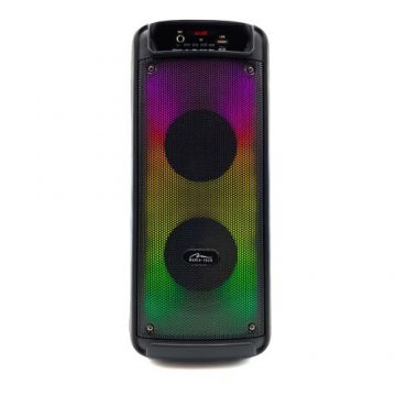 Boxa Portabila wireless Media-Tech FLAMEBOX UP MT3177, Radio FM, MP3 Player, 14W RMS, iluminare RGB (Negru)