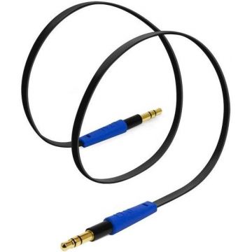Cablu Audio Tylt  AUX, Jack 3.5mm - Jack 3.5mm, 1m (Negru/Albastru)