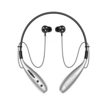 Casti Alergare Bluedio Hn+, Bluetooth in-ear cu guler, Difuzor de 13mm, 116dB, 32Ω, Microfon, Slot memorie, Bluetooth v5.0, Design magnetic (Argintiu)