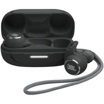 Casti audio in-ear JBL Reflect Aero TWS, True wireless, Bluetooth, Noise cancelling, 6 microfoane, IP68 (Negru)