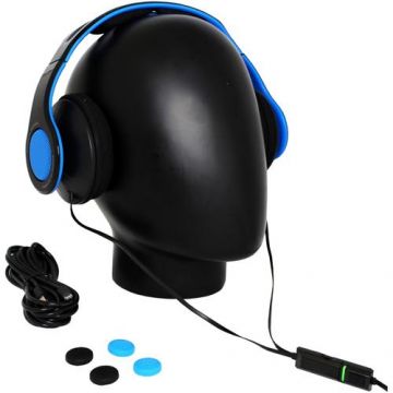 Casti Gaming Gioteck TX30 Megapack + Accesorii, PS4 (Negru/Albastru)