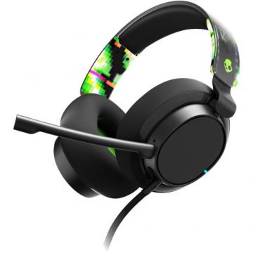 Casti Gaming Skullcandy Slyr Pro Xbox Wired, USB-C, Jack 3.5m, 1.8m (Negru/Verde)
