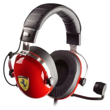 Casti Gaming Thrustmaster T.RACING Scuderia Ferrari Edition DTS pentru PlayStation 4, Xbox, PC (Negru/Rosu)