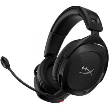 Casti Gaming Wireless HyperX Cloud Stinger 2, DTS Headphone:X spatial audio, conexiune 2.4 GHz (Negru)