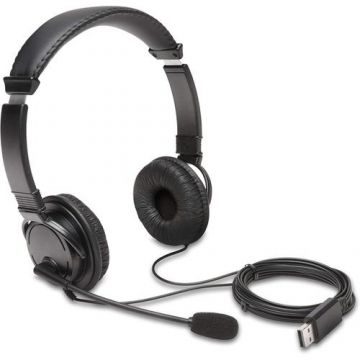 Casti Kensington H2000, reglabile, microfon cu anulare sunet inclus, conexiune cablu USB-C (Negru) Casti Kensington H2000, reglabile, microfon cu anulare sunet inclus, conexiune cablu USB-C (Negru)