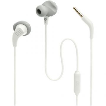 Casti Stereo in-ear JBL Endurance Run 2, Pure Bass, Sweatproof IPX5 (Alb)