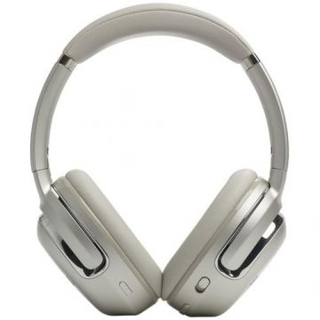 Casti Stereo Wireless JBL Tour One M2, True Adaptive Noise Cancelling, Smart Ambient, Spatial Sound (Bej)