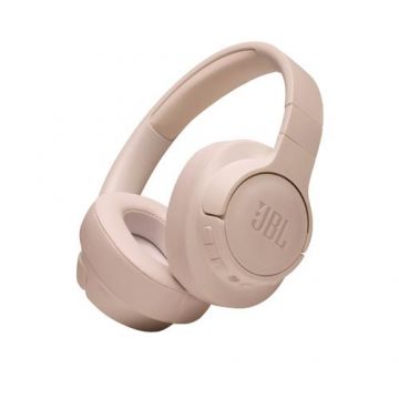 Casti Stereo Wireless JBL Tune 760NC, Bluetooth, Active Noise Cancelling, Pure Bass Sound, Baterie 35H, Microfon (Bej)
