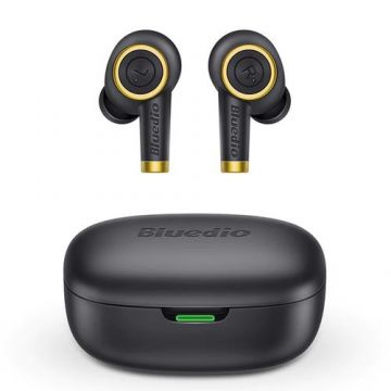 Casti True Wireless Bluedio Particle, Bluetooth v5.0, carcasa de incarcare 650mAh, Microfon, VFT (Negru) Casti True Wireless Bluedio Particle, Bluetooth v5.0, carcasa de incarcare 650mAh, Microfon, VFT (Negru)