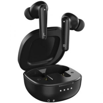 Casti True Wireless Genius, „HS-M910BT”, microfon pe casca, conectare prin Bluetooth 5.0 (Negru)