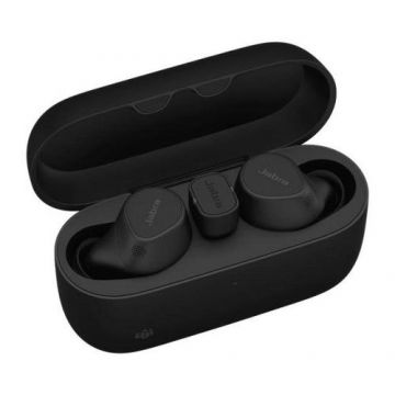 Casti True Wireless Jabra Evolve2 Buds MS, Bluetooth, ANC, 4+2 Microfoane, Docking Pad (Negru)