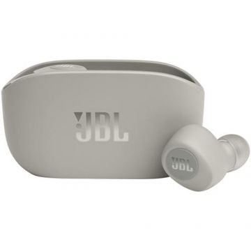 Casti True Wireless JBL Vibe 100TWS, Bluetooth, Microfon (Bej) Casti True Wireless JBL Vibe 100TWS, Bluetooth, Microfon (Bej)