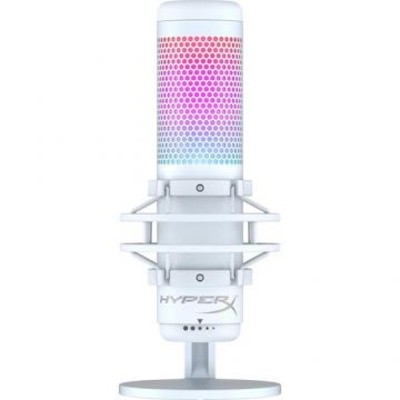 Microfon HyperX Q귊st S, Alb, moduri Stereo, Omnidirectional, Cardioid, Bidiectional, compatibil PC, Playstion si Mac