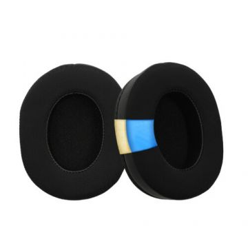 Set 2 Earpads kwmobile pentru Razer BlackShark V2, Piele ecologica, Negru, 59503.01