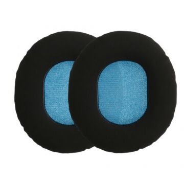 Set 2 Earpads kwmobile pentru Sennheiser HD8, Textil, Negru/Albastru, 59417.01