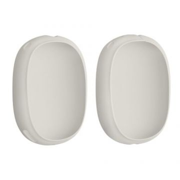 Set 2 huse kwmobile pentru Apple Airpods Max, Silicon, Alb, 59582.02