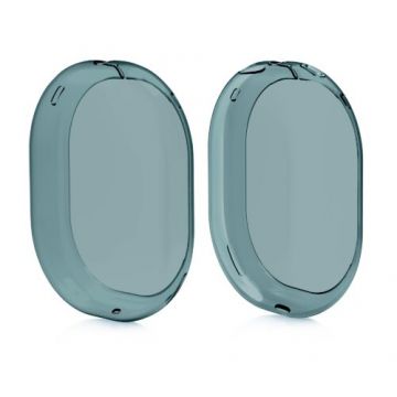 Set 2 huse kwmobile pentru Apple Airpods Max, Silicon, Albastru, 54208.17