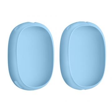 Set 2 huse kwmobile pentru Apple Airpods Max, Silicon, Albastru, 59582.23