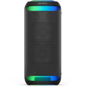 Sistem audio portabil Sony SRS-XV800, Wireless Party Speaker, Mega Bass, Sunet 360, Bluetooth 5.2, Sunet omnidirectional, Lumini multicolore, Karaoke, IPX4, Autonomie de 25 ore, Negru