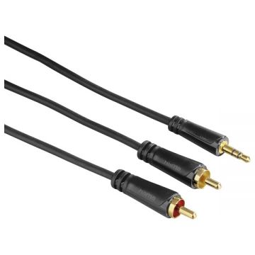 Cablu audio Hama 122298, Jack 3.5mm male - 2x RCA male, 1.5m