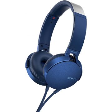 Casti audio On-Ear Sony MDRXB550APL.CE7, Microfon, Albastru