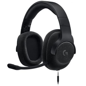 Casti gaming cu microfon Logitech G433 surround 7.1, Negru