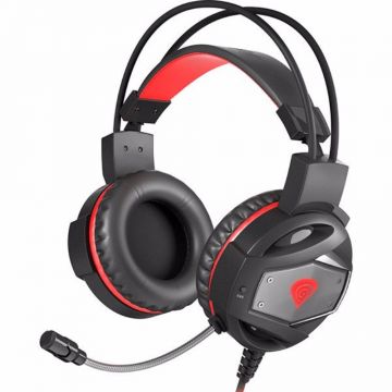 Casti Gaming cu microfon Natec Genesis Neon 350, Negru Casti Gaming cu microfon Natec Genesis Neon 350, Negru