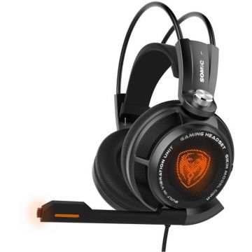 Casti Gaming cu microfon Somic G941, Surround 7.1, Negru Casti Gaming cu microfon Somic G941, Surround 7.1, Negru