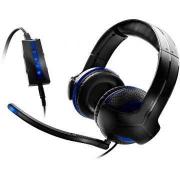 Casti Gaming cu microfon Thrustmaster Y250P pentru PC/PS3/PS4, Negru/Albastru