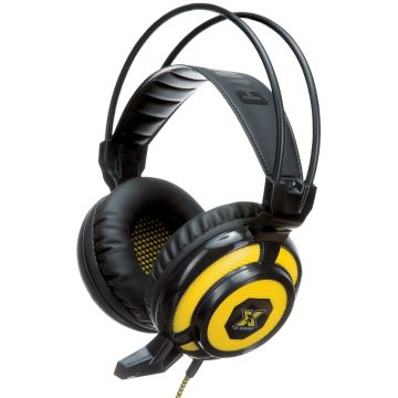 Casti Gaming cu microfon X Serioux Camiron, Negru/Galben
