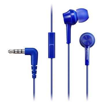 Casti In-Ear Panasonic RP-TCM105E-A, Microfon, Albastru