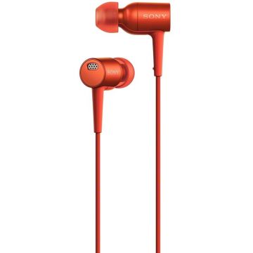 Casti In-Ear, Sony Hi Res MDR-EX750NAR, Microfon, Rosu