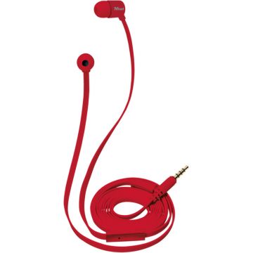 Casti In-Ear Trust Duga 19881, Microfon, Rosu