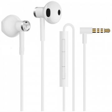 Casti In-Ear Xiaomi Mi Dual Driver, Microfon, Alb