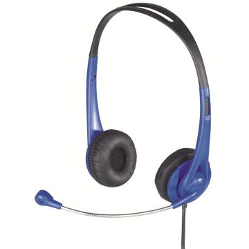 Casti PC On-Ear cu microfon Hama HS-260, Albastru