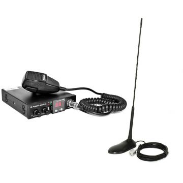 Kit statie radio CB Albrecht 4200 EU RO ASQ + Antena PNI Extra 45