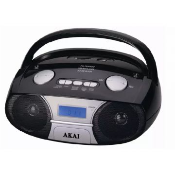 Radio portabil Akai APRC-106, SD card, USB, Negru